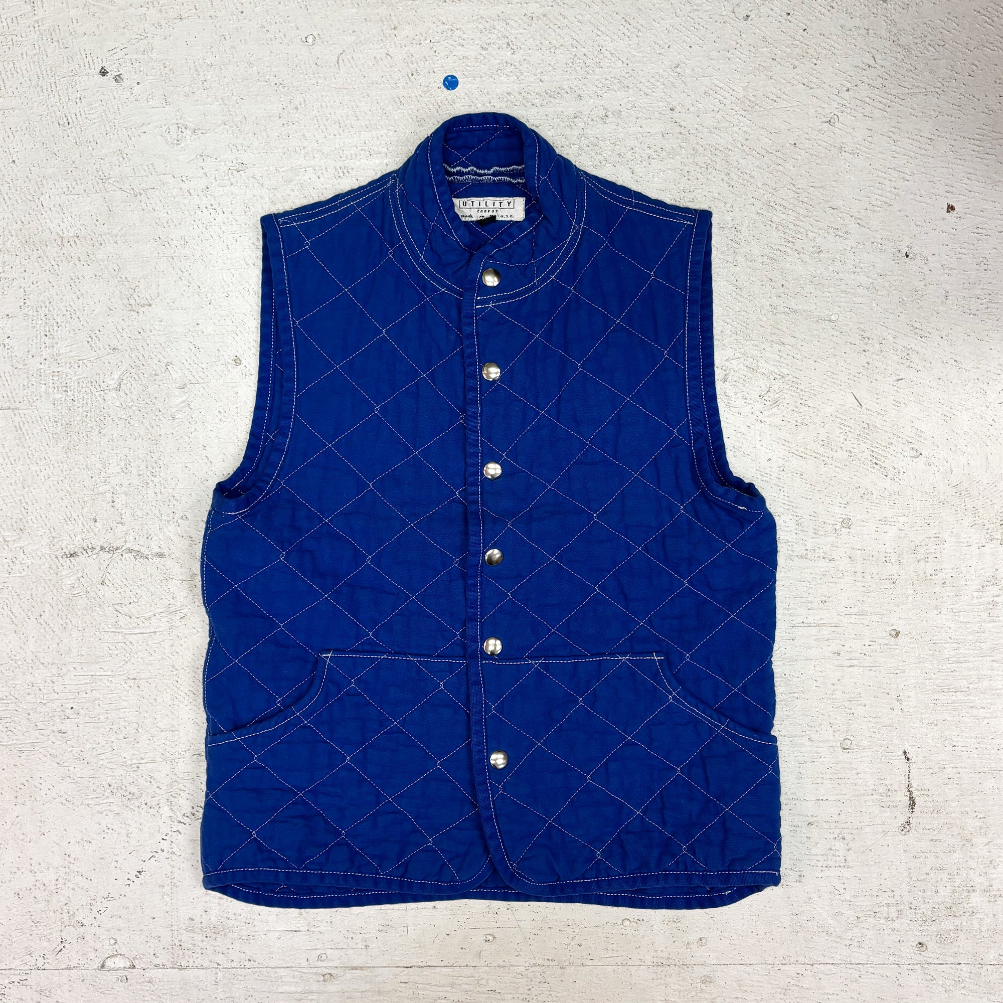 Quilted Snap Vest – Utility Canvas