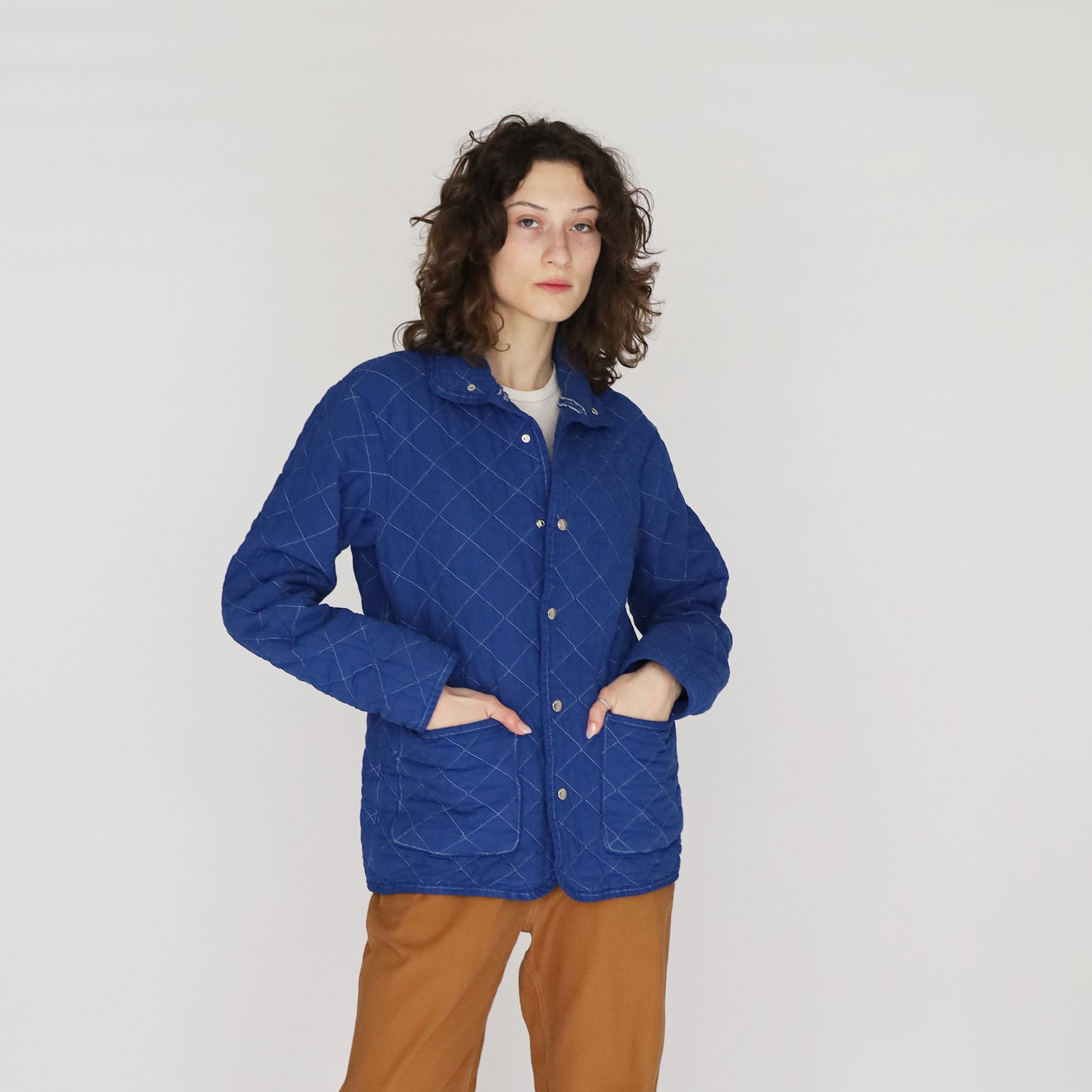 Quilted Snap Jacket – Utility Canvas