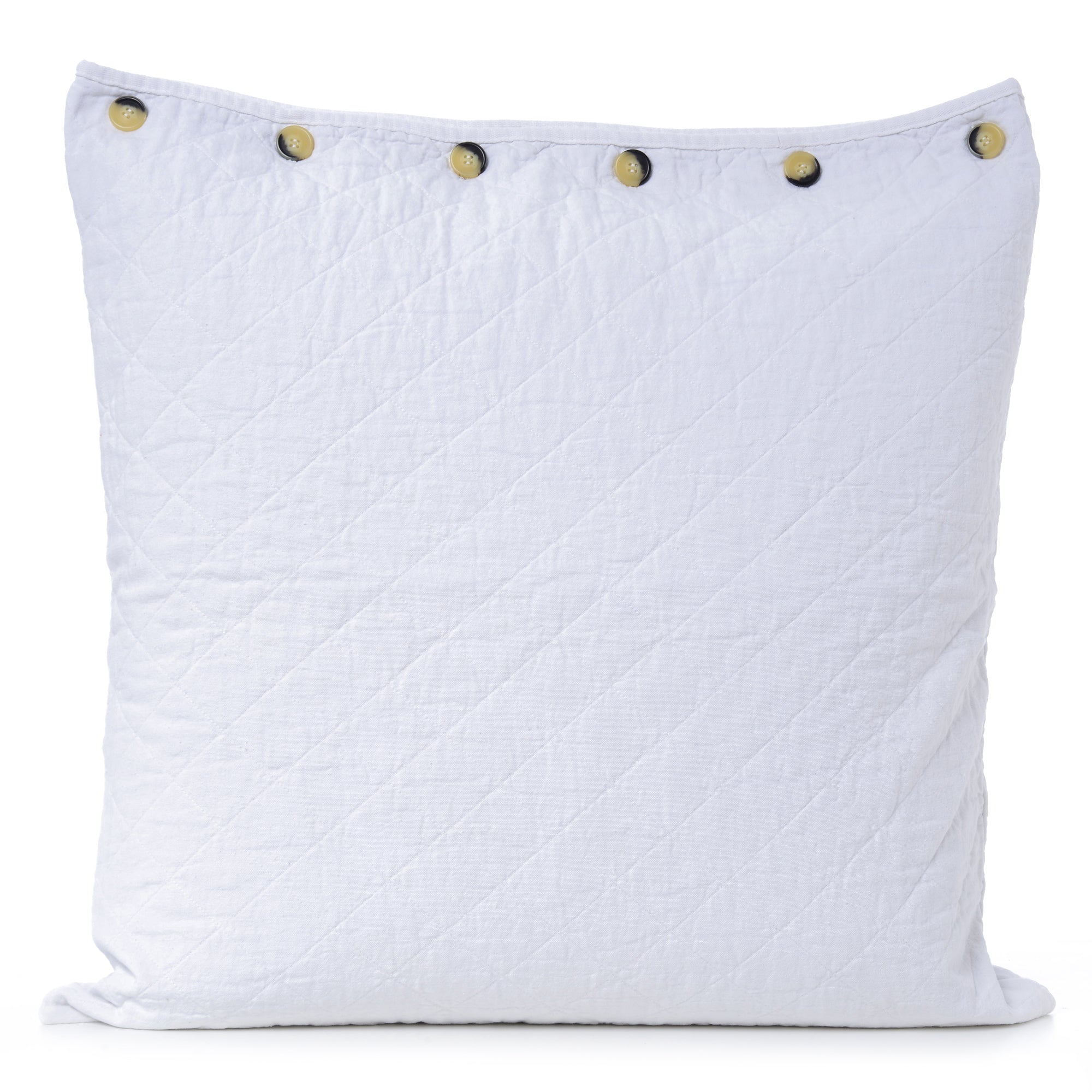 White Large Euro Quilted Sham Cover