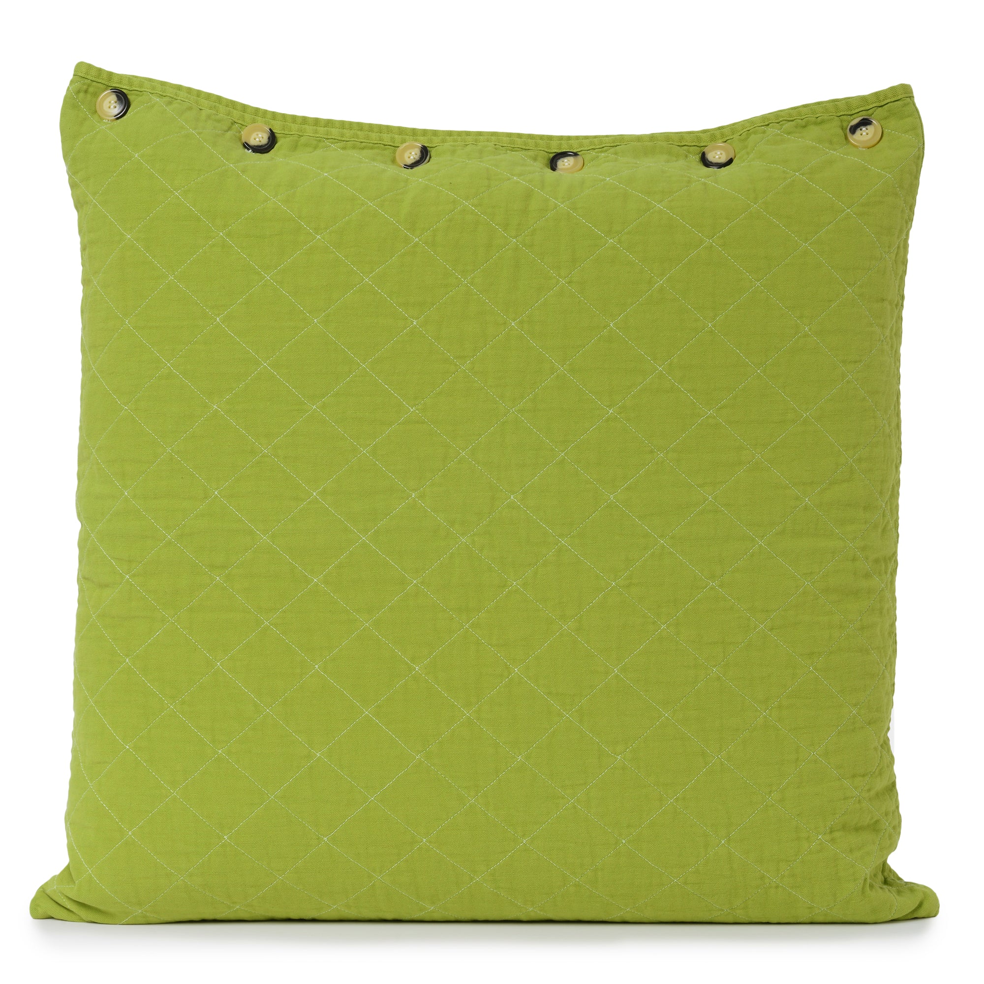 Leaf Green Quilted Pillow Sham Cover