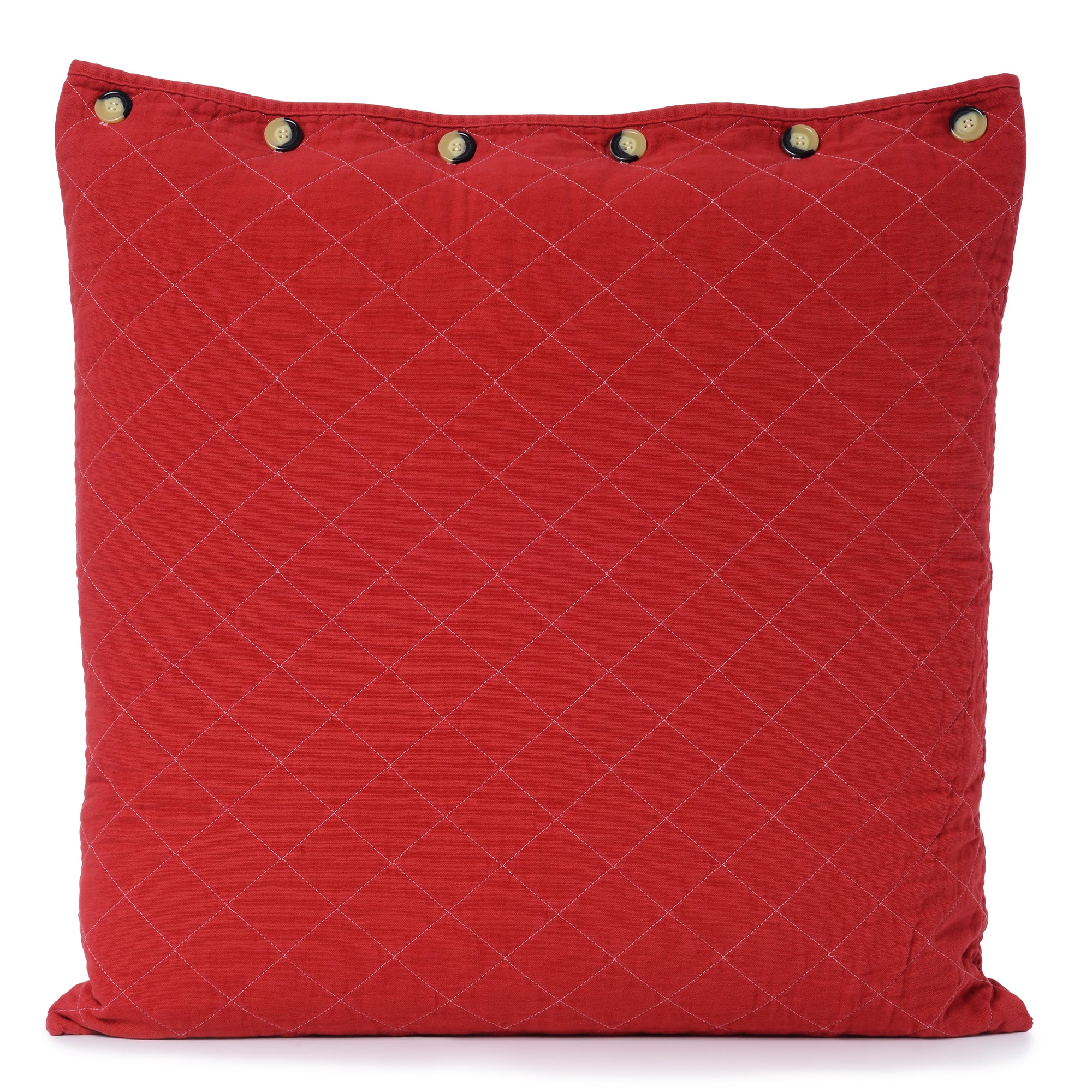 Red Quilted pillow sham Cover