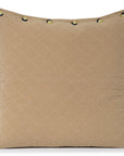 tan quilted pillow sham cover