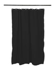 Utility Canvas Black Washable Shower Curtain