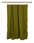 Utility Canvas Olive Washable Shower Curtain