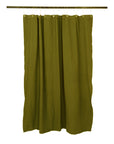 Utility Canvas Olive Washable Shower Curtain
