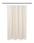 Utility Canvas Natural White Washable Shower Curtain