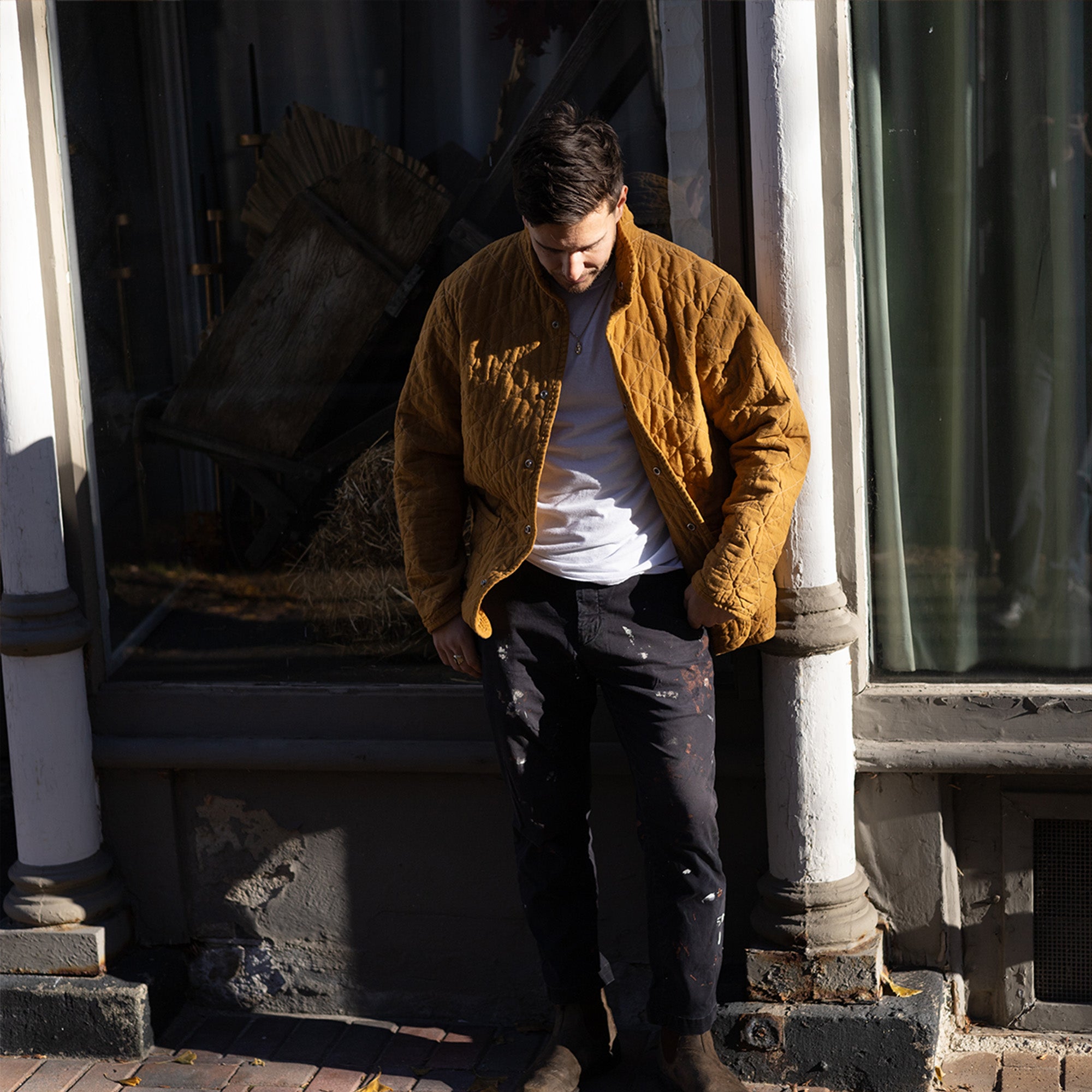Quilted Snap Jacket – Utility Canvas