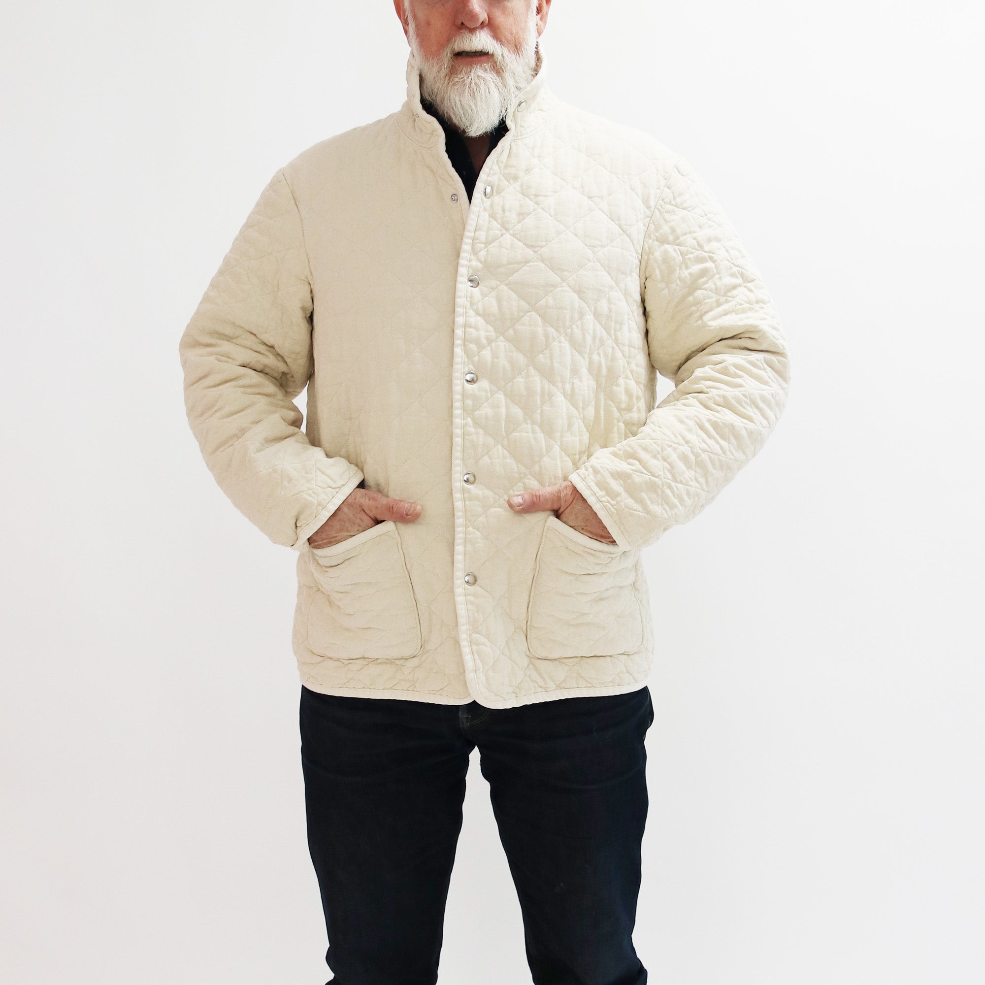 Quilted Snap Jacket – Utility Canvas