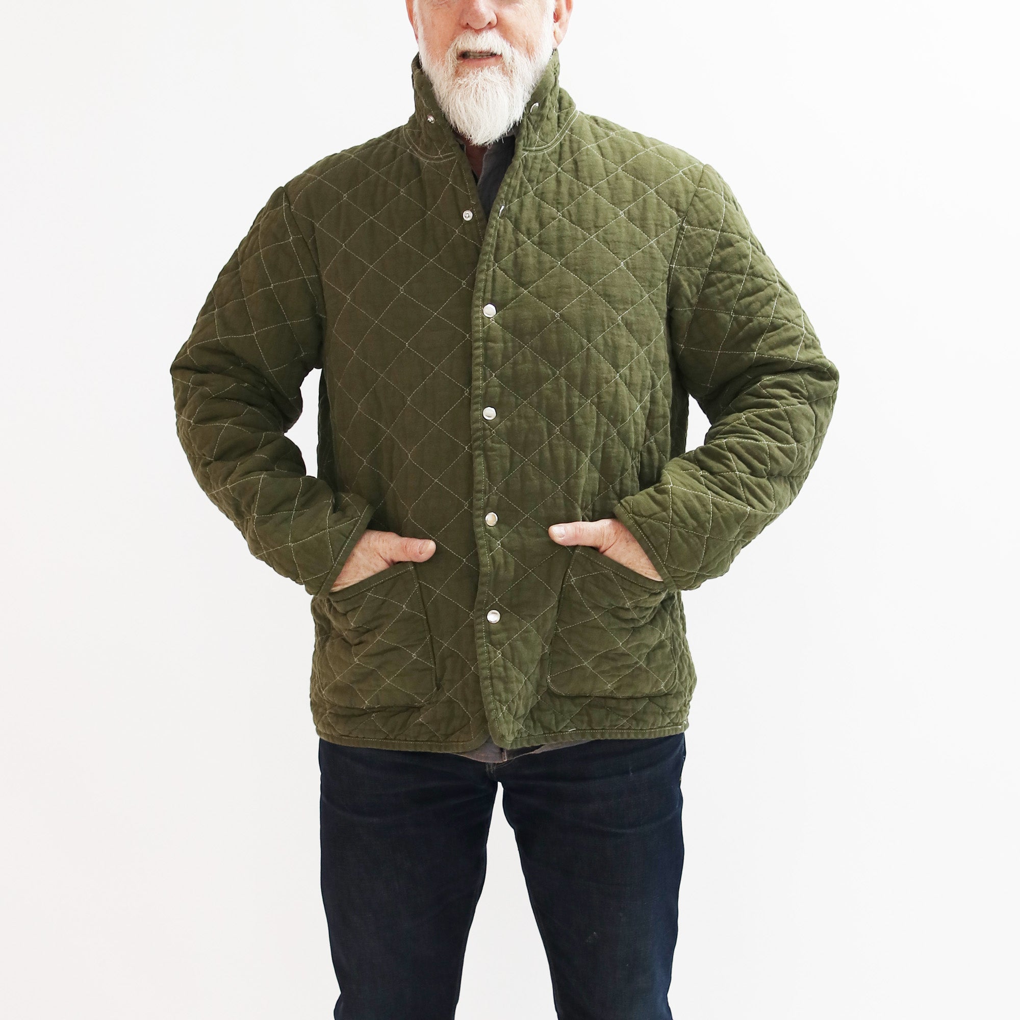 Quilted Snap Jacket – Utility Canvas Quilted Snap Jacket – Utility Canvas
