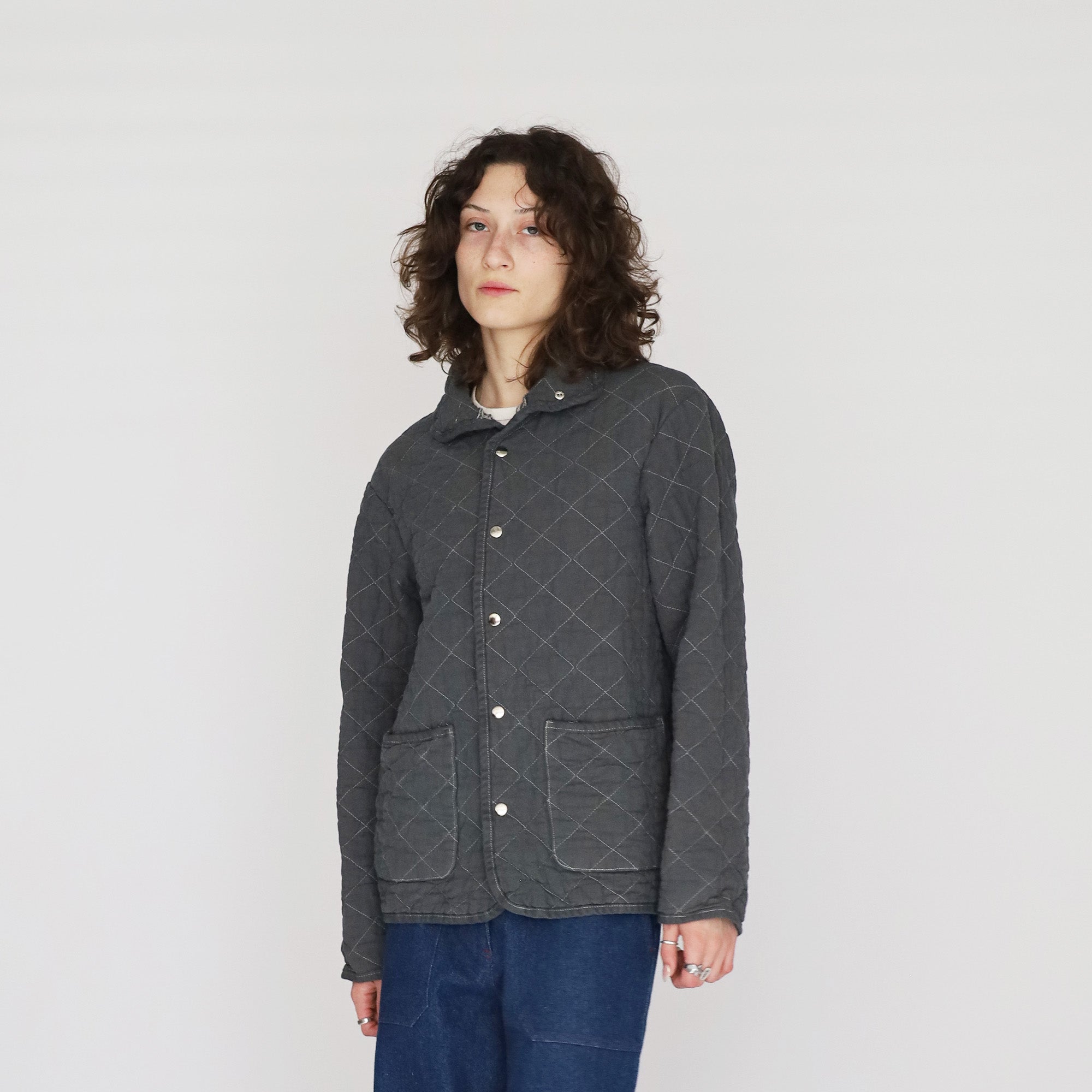 Quilted Snap Jacket – Utility Canvas