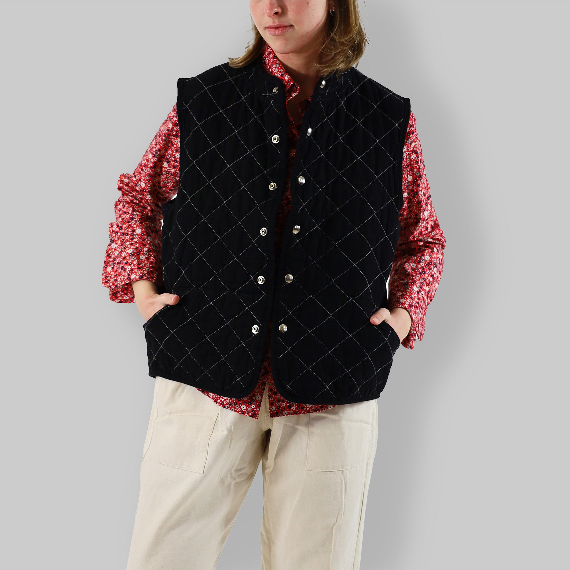 Quilted Snap Vest