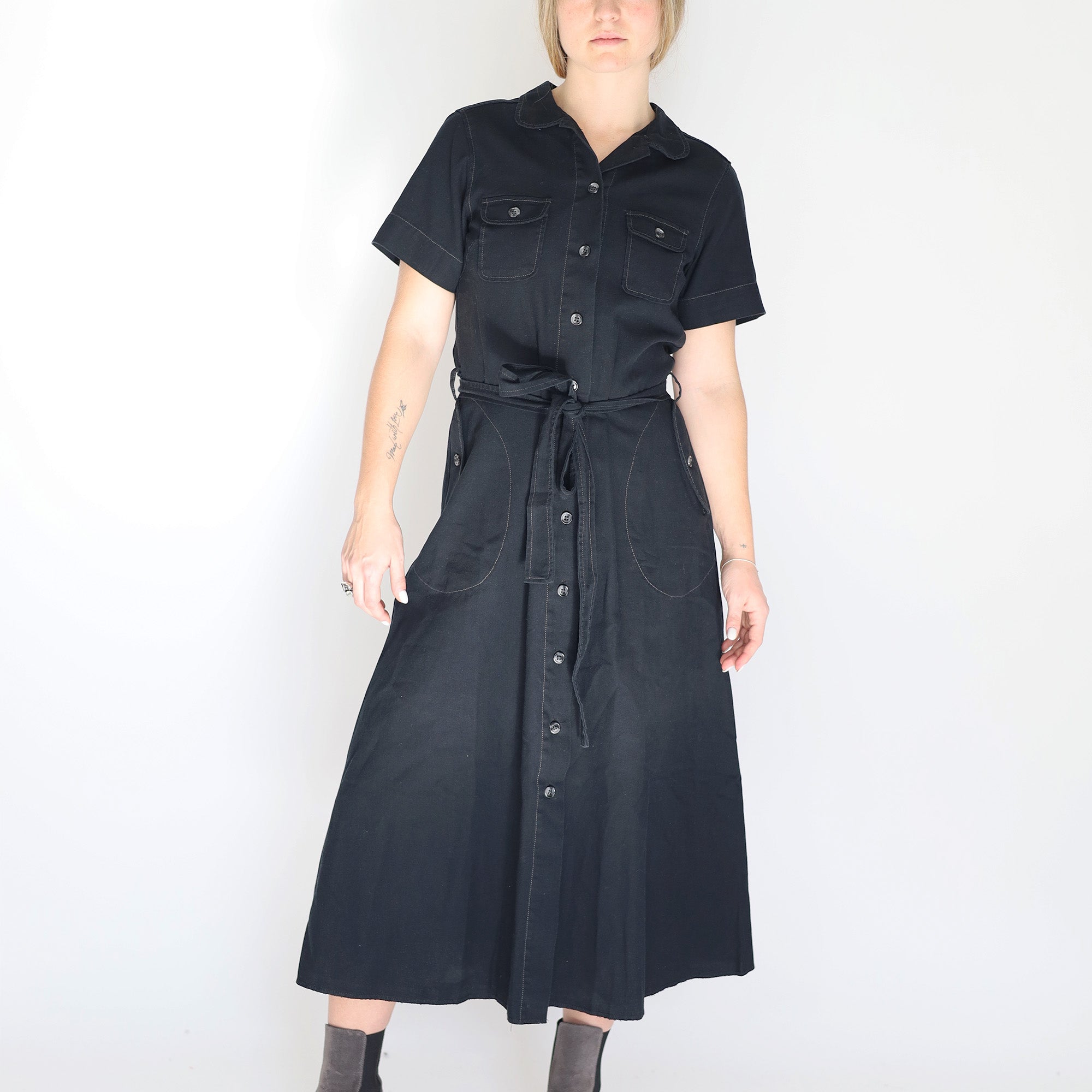 Patch Pocket Shirt Dress