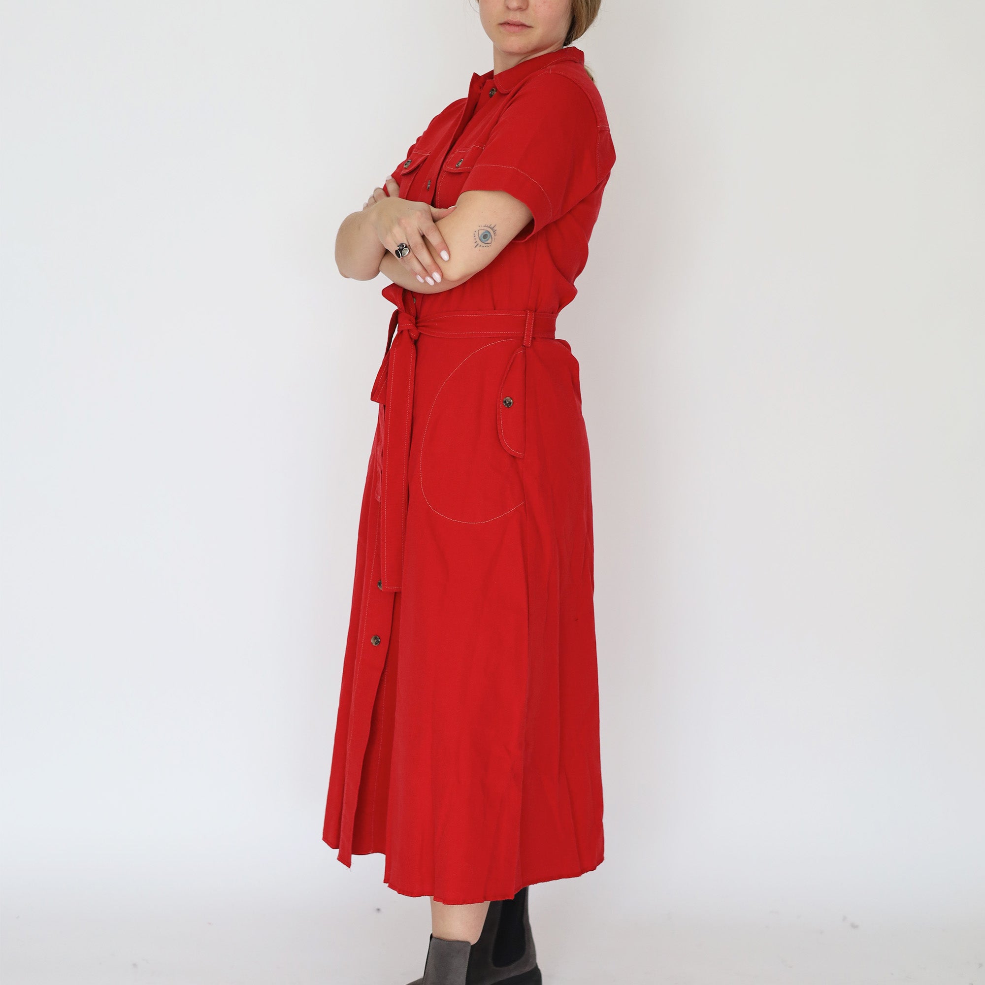 Patch Pocket Shirt Dress