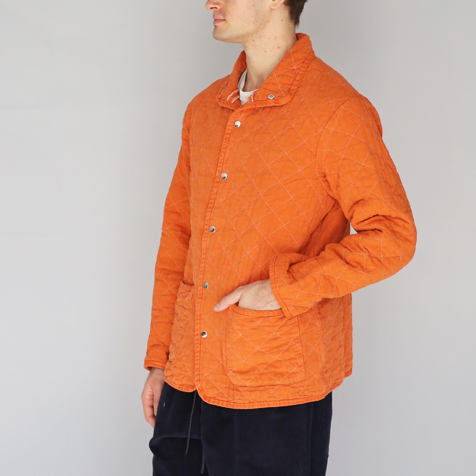 Quilted Snap Jacket – Utility Canvas