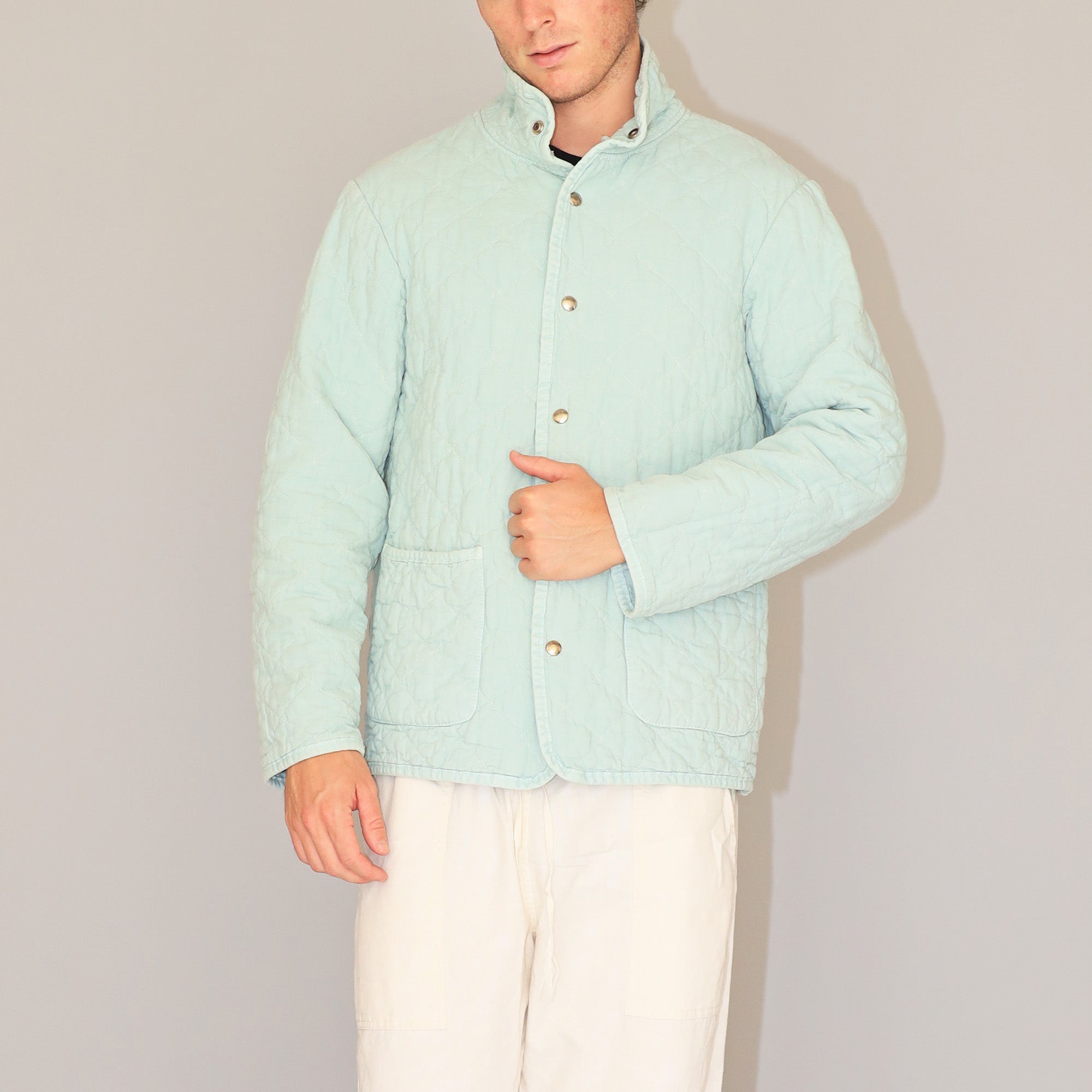 Quilted Snap Jacket – Utility Canvas