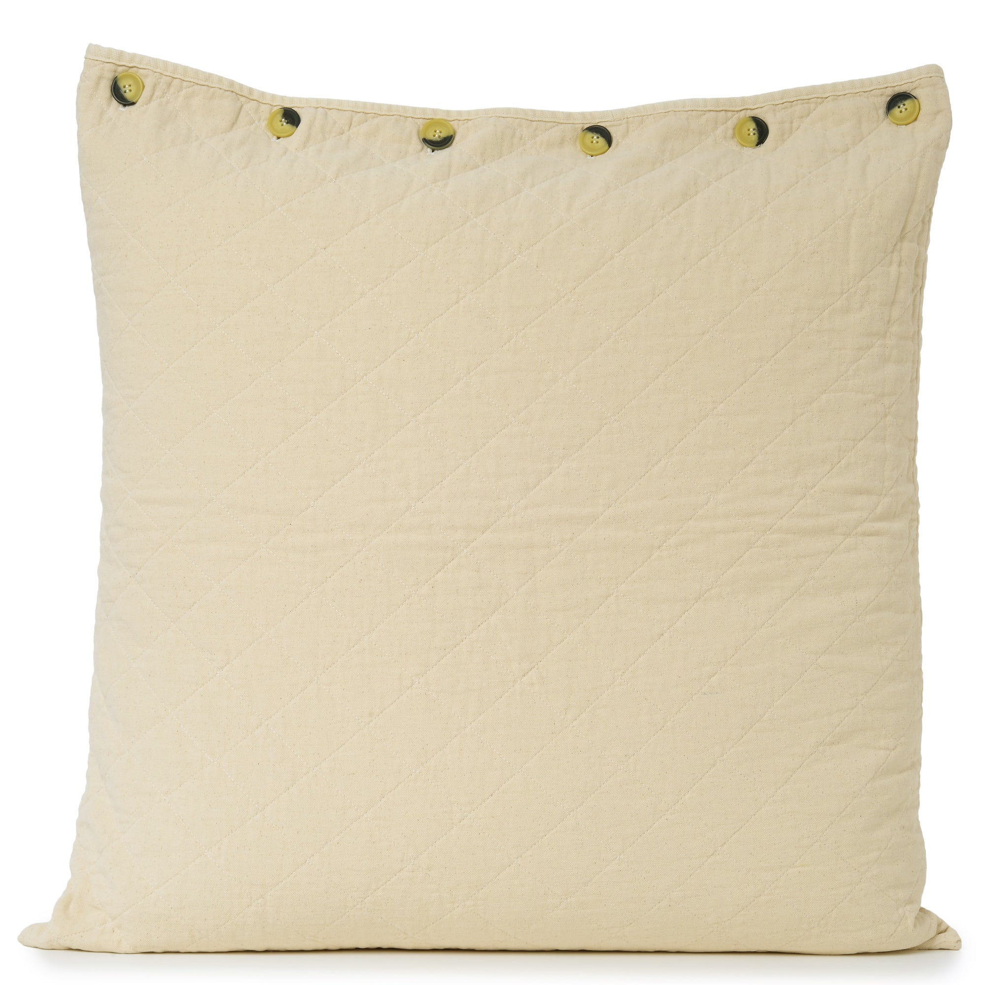 Natural Quilted Euro Sham Cover 
